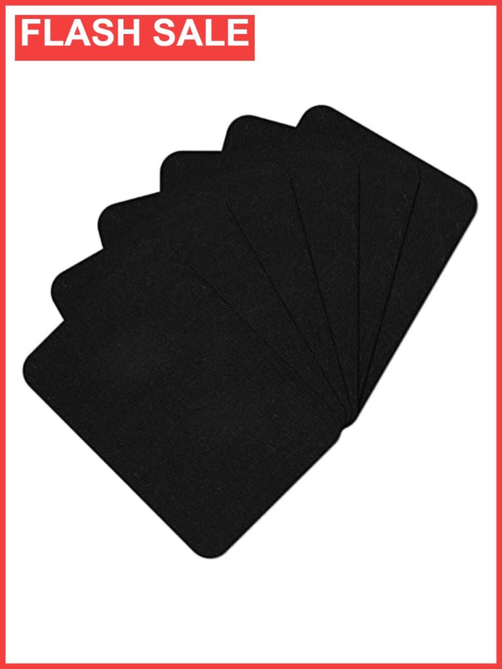 Cotton Iron-On Fabric Repair Patches 6 Pack 3x4.25 Sewing Applique